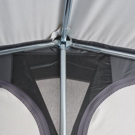 Toldo Campout con estructura de acero de 28 mm, modelo 300 (5 barras de techo).