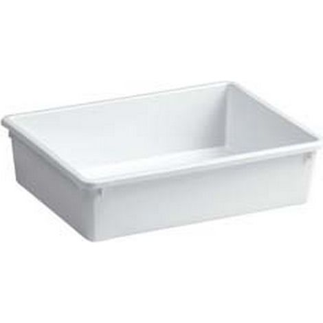 5PZ BACINELLA PER FRIGO IN POLIPROPILENE BIANCA  - cm.50x35x12h. lt.15