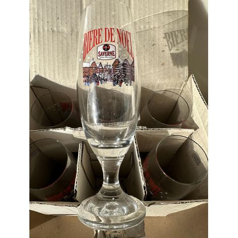 Lot de 6 verres à bière Saverne Noël - 25 cl - Neufs