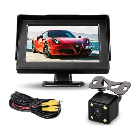 Kit de système de caméra de recul sans fil pour voiture / camion / fourgonnette / pick-up / camping-car 4.3 `` système de recul de vue arrière de moniteur (1/3)
