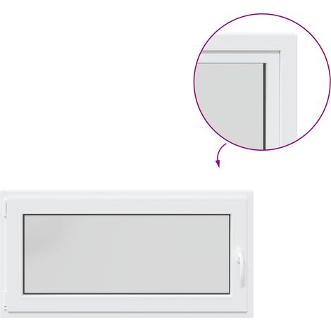 Fenêtre de sous-sol RISOR 50 x 55 cm PVC et verre vidaXL