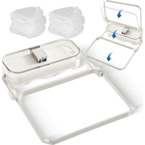 Passoire d'évier en fer - évier - passoire - amovible - passoire absorbante pour évier de cuisine - avec 50 sacs filtrants (1/4)