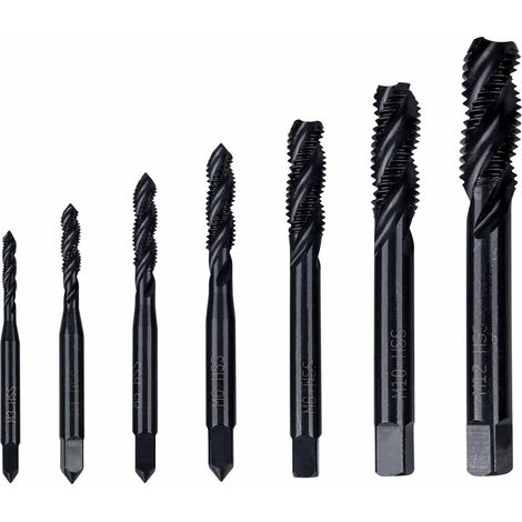 Sollbry machos de roscar de nitruro con ranuras en espiral, M3, M4, M5, M6, M8, M10 y M12, con vástago cónico y roscas de nitruro. (1/5)