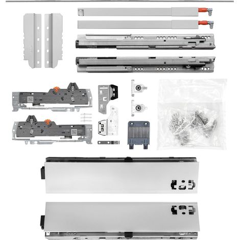 BLUM Schubladenschienen TANDEM-Höhe 83 m. Reling 195mm 65kg, NL450 grau KB1400mm (1/5)