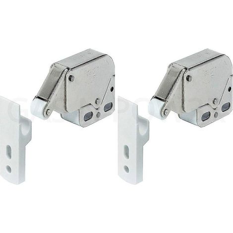 x2 Mini loquet tactile pour portes de placards de caravanes et camping-cars (1/3)