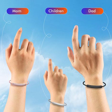 Bracelet anti-moustiques ajustable aux huiles essentielles, avec 6 bâtonnets de rechange, pour enfants et adultes, usage intérieur et extérieur, en voyage. (1/5)