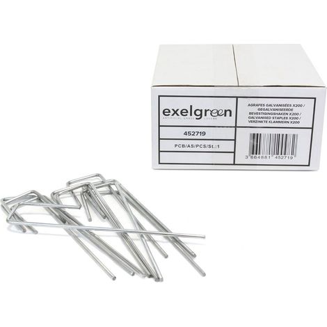 Agrafes galvanisées - 200 pièces - Exelgreen