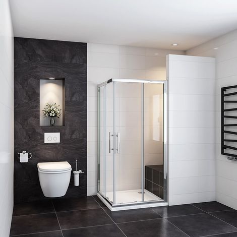 Océan Cabine De Douche 120x90x185cm 2 Portes Coulissantes Accès D'angle (1/5)