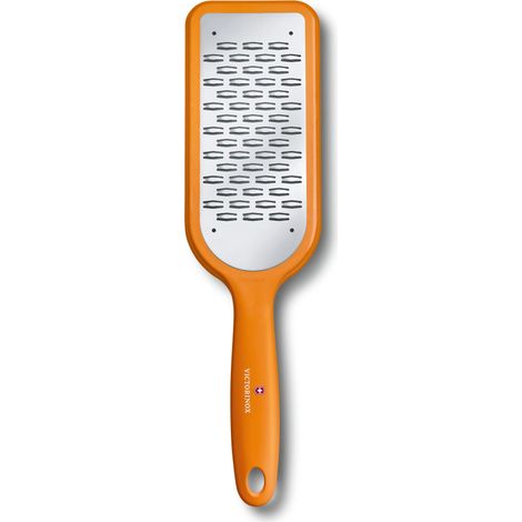 Victorinox, grattugia ad affilatura media con piedini in gomma antiscivolo, in acciaio inox, arancione, normale (1/4)