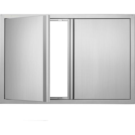 914x610x45 mm Porte d'accès barbecue double en inox, pour cuisine extérieure et îlot de barbecue (1/5)
