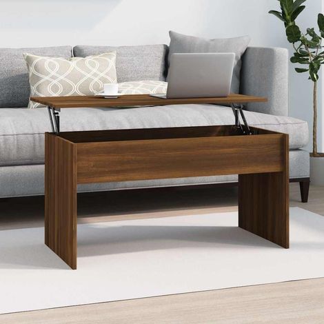 vidaXL Coffee Table Brown Oak 102x50,5x52,5 cm Engineered Wood (1/5)
