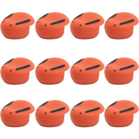 12 Protections d'angle en forme de lapin pour meubles, sécurité enfant, coins arrondis orange