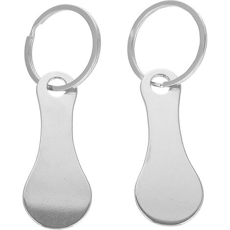 pièces pour retirer un chariot de supermarché, clé de déverrouillage pour chariot de supermarché, jetons pour chariot de supermarché-7.5X3CM-Silver (1/3)