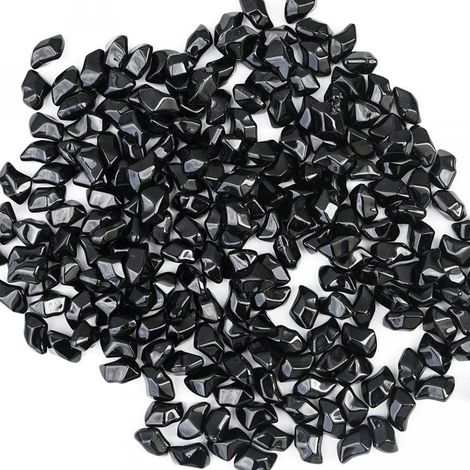 Dekorative Glassteine schwarz für Bio-Ethanolkamine oder Gaskamine 1 kg (1/2)