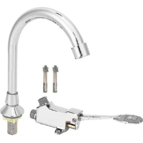 Foot Pedal Faucet Bathroom Sink Faucet Set Medical Laboratory Foot Pedal Sink Faucet Kit Accessories - Ssxjv (1/2)