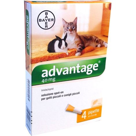 ADVANTAGE SPOT ON BAYER 40 GATTI PREVENZIONE E TRATTAMENTO PULCI PER GATTI (1/2)