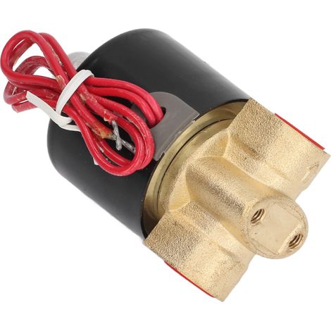 Électrovanne laiton 2W025-08 normalement fermée 1/4 pouce 2 voies 2 positions eau 220V (1/5)