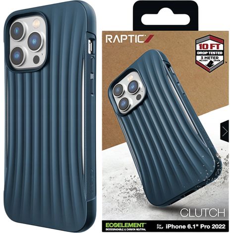 Custodia Raptic X-Doria Clutch per iPhone 14 Pro, cover posteriore blu (1/5)