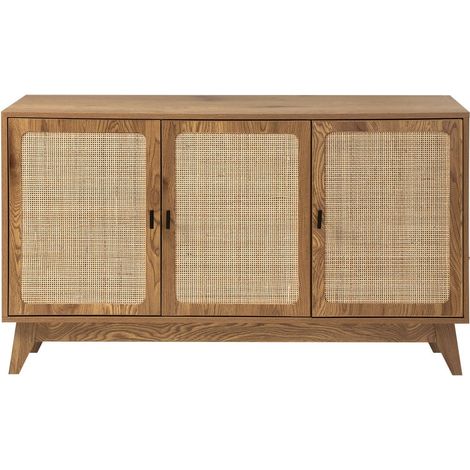 CALICOSY - Buffet 3 portes cannage en rotin naturel L120 cm - ALIA (1/5)