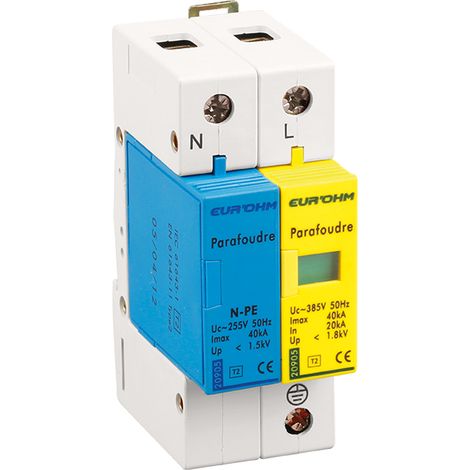 Blitzschutz eur'ohm t2 40 kA 1P+N