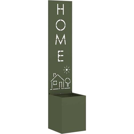 Paravent de jardin vert olive, 32 x 32 x 150 cm (1/5)
