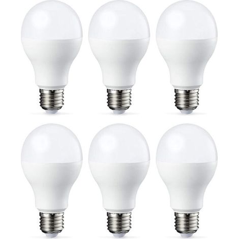 Lot de 6 ampoules LED Culot à vis E27 18 W (équivalent 180 W) Blanc froid Intensité non variable (1/3)