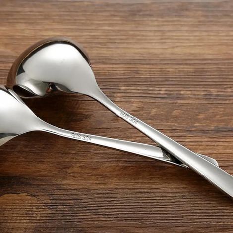 Petite louche soupe sauce,acier inoxydable,louche service,argent,moyenne (1/5)