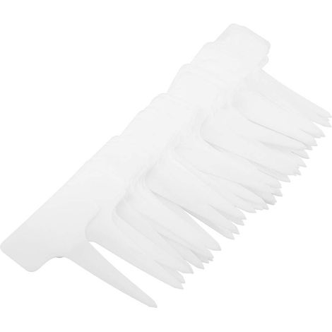 Marqueurs d'étiquettes de Type T, étiquettes de pépinière de 2,36 x 3,94 Pouces, Fleur en PVC pour Arbres fruitiers Arbustes de pépinière de Cour Balcon(Blanche) (1/5)
