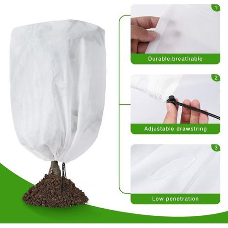 Housses Protection Gel Plantes 200x240cm Tissu Anti Froid Arbres Arbustes Plantes Pot Extérieur Hiver Cordon (1/5)