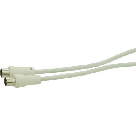 Cordon Coaxial Mâle\femelle 100hz Blanc