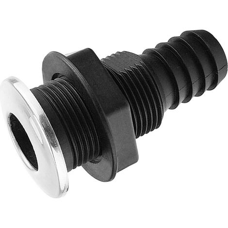 5/8-inch nylon water outlet for boats and yachts, boat accessories, plastic water outlet, boat and yacht accessories, 1-1/4-inch nylon