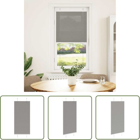 vidaXL Plissee Anthrazit 65x100 cm Stoffbreite 64,4 cm Polyester (1/5)