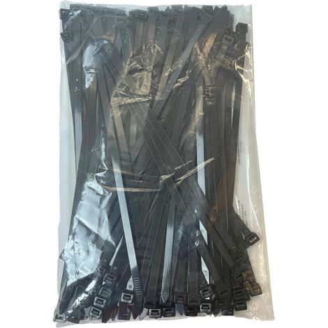 Collier de Serrage Plastique,300mm x 7,6mm,Noir (1/5)
