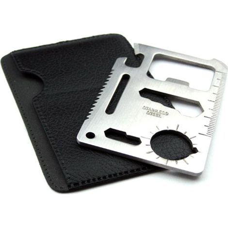 Outil de Survie Carte de Crédit 11-en-1 Multifonction, Taille Portefeuille Parfaite, Cadeau Idéal pour Homme (1/5)