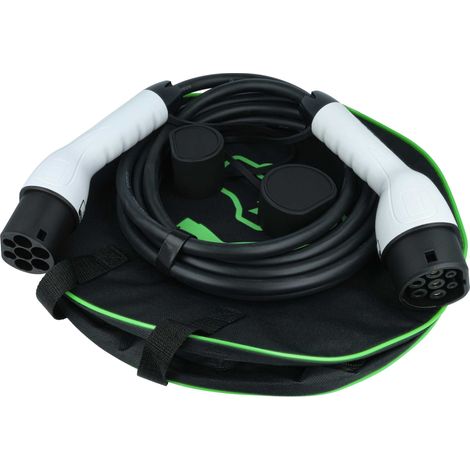 vhbw Ladekabel Typ 2 zu Typ 2 kompatibel mit Alfa Romeo Tonale Elektroauto, 1-phasig, 32 A, 7 kW, 5 m