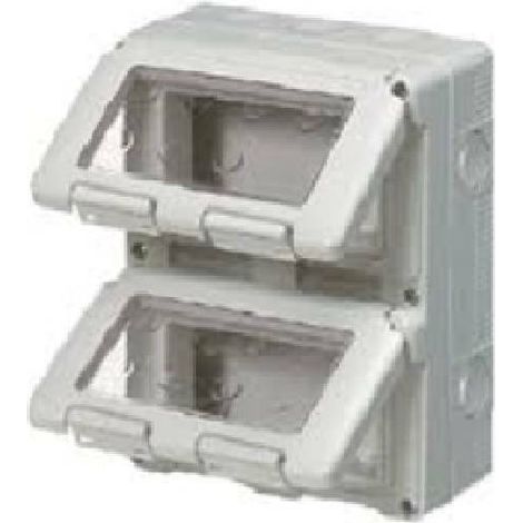 Boîtier Gewiss pour appareils System vertical étanche 8 places module 4x2 IP55