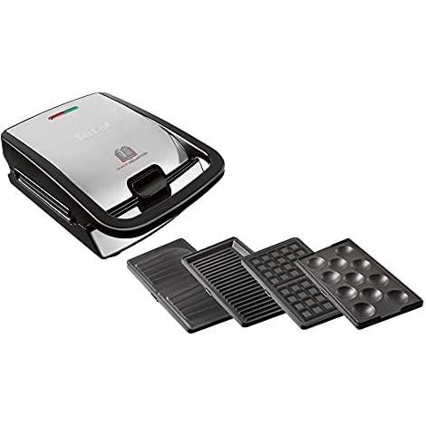 Tefal SW854D16 Máquina de Sándwich Negra Acero Inoxidable (1/5)