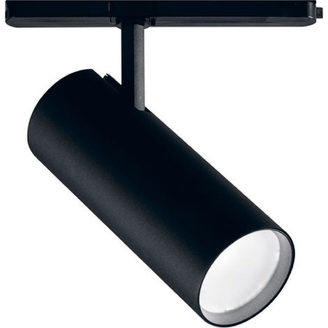 Projecteur Sur Rail Triphasé Gfa982C Led 40W 3190Lm 3000K 38° Cri80 Orientable En Aluminium Noir Mat Eurostandard - Gealuce (1/2)