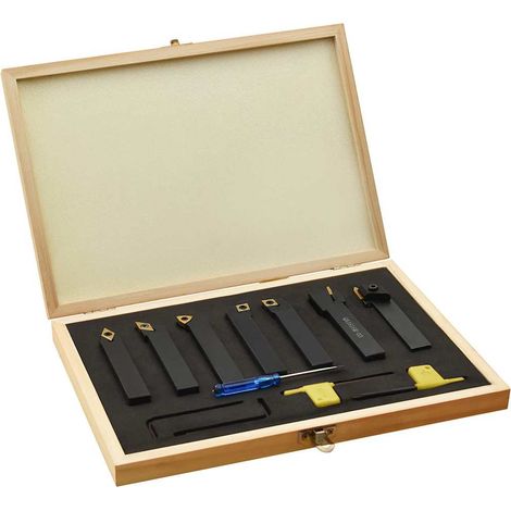 vidaXL Set de herramientas de torneado indexable 12 pzas 16x16mm 100mm (1/5)
