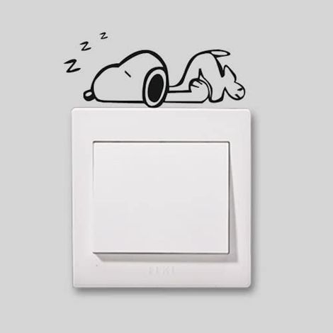 Mignon Home in a Sieste Beau Motif Interrupteur de lumière/Prise Autocollant de décoration de Prise en Vinyle Décalques Interrupteur/Prise Art (1/5)