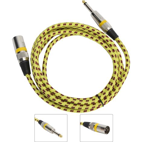 Câble JORINDO XLR vers jack 6,35 mm mâle symétrique pour microphone (JD6011) (1/5)