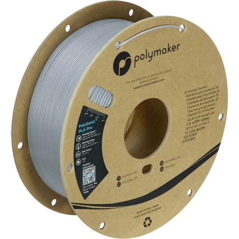 Polymaker PA13003 Filamento per stampante 3D PLA Filamento ad alta velocità, resistente agli urti 1.75 mm 1000 g Grigio (1/5)