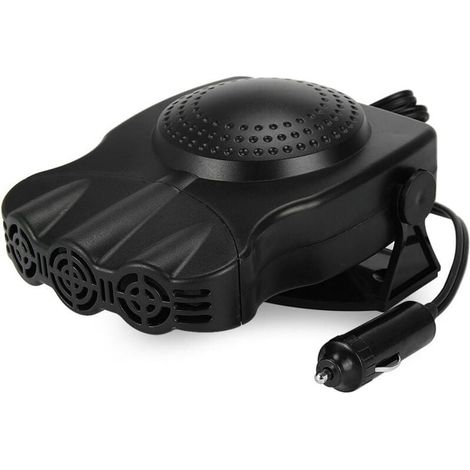 Trywise  Chauffage soufflant pour voiture 12 V 2 en 1 Ventilateur portable Chauffage soufflant en céramique Refroidisseur Dégivreur Désembueur, noir (1/2)