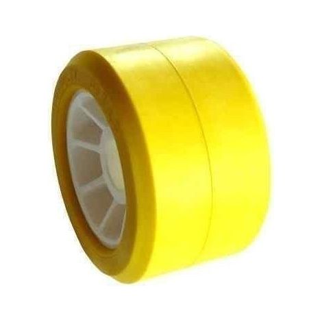 Galet jaune intérieur blanc 100x50alésage 21 pour remorque MECANOREM (1/2)