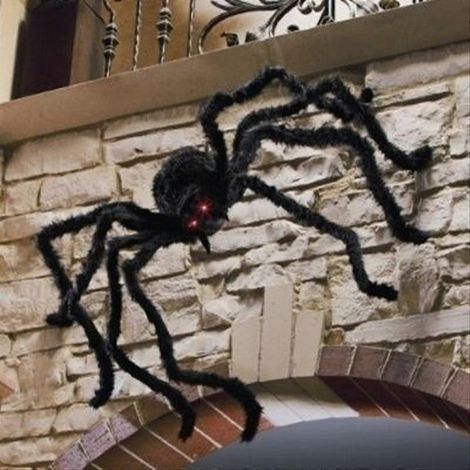 Décoration d'Halloween araignée géante de 90 cm, accessoire pour maison hantée (1/5)