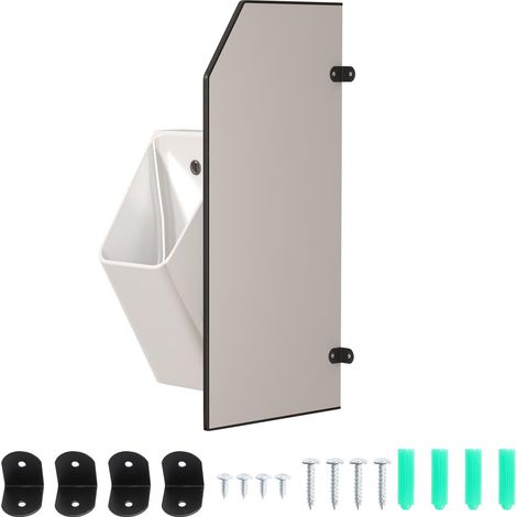 Cloison d'urinoir de WC 90 x 40 cm - Brise-vue - Mural - Partition d'urinoir - Imperméable - Pour lieux publics, écoles, bureaux (1/5)
