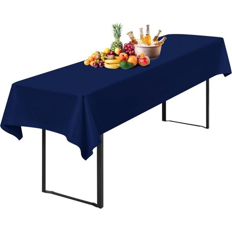 Tischdecke Bierzeltgarnitur 100x250cm wasserdicht Marineblau für Bierzelttische