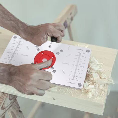 MACHINE À GRAVER EN BOIS ÉLECTRIQUE Pour Le Perçage Et L'usinage Avec Plateau Inversé - Idéal Pour Le Meulage Et La Finition Des Bords - Rouge - KZQ (1/5)