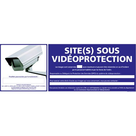 SITE(S) SOUS VIDEO-PROTECTION (G1072) - Adhésif - 210 x 75 mm
