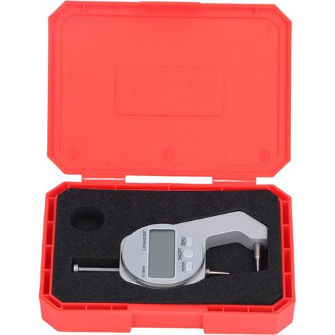 Thickness gauge, 0-10 mm range, LCD screen, digital display, curved tip